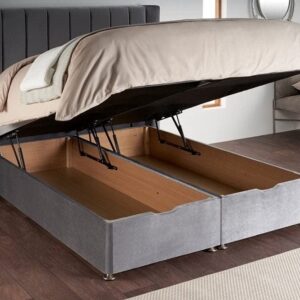 Amelia Wingback Ottoman Bed with Storage and Mattress Options 2344242