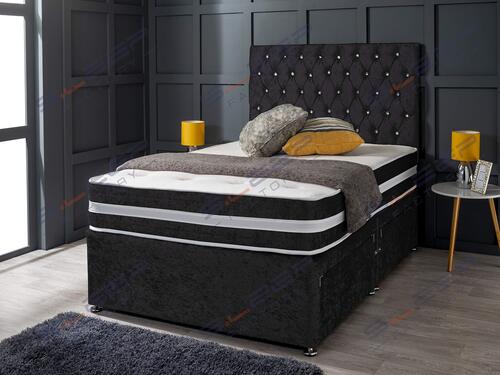 black velvet divan bed